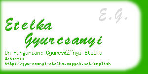 etelka gyurcsanyi business card